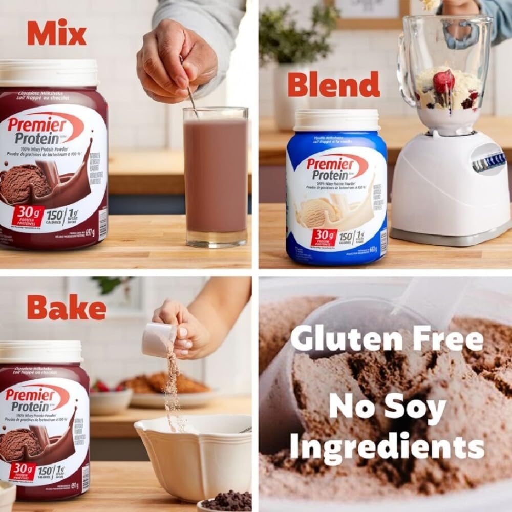 Premier – Whey Protein Powder – Chocolate Milkshake – 697 g, 17 Servings