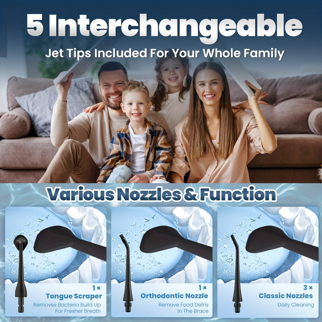 Cordless Portable Rechargeable Water Dental Flosser-3