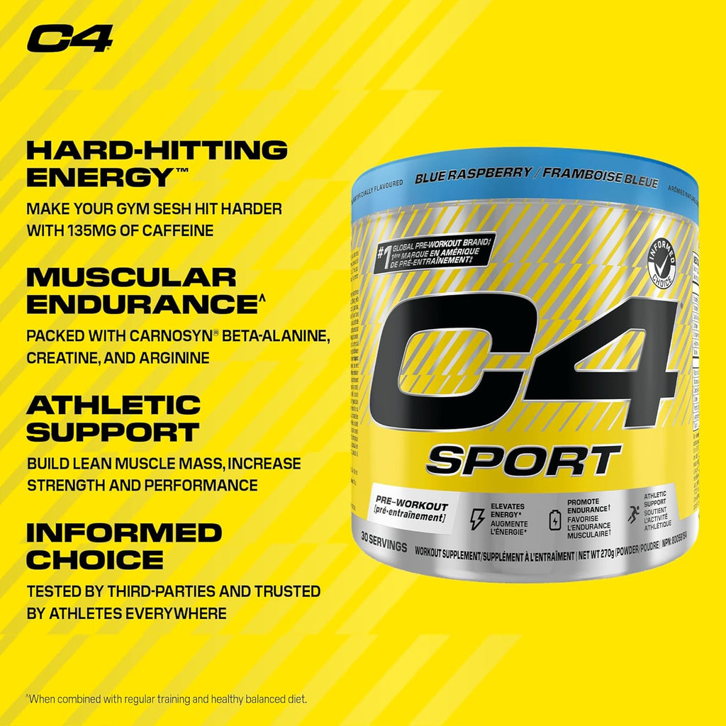 Cellucor – C4 Sport Pre Workout – Blue Raspberry – 30 Servings-1