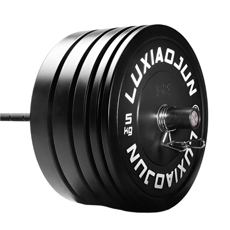 D Series Black Rubber Barbell Plates (150KG) - Weight Set-0