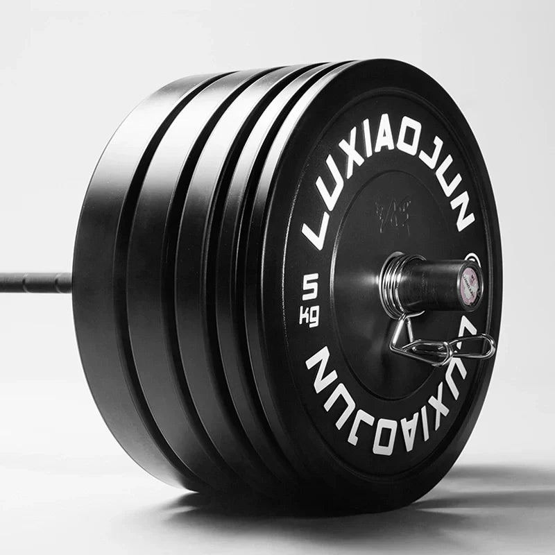 D Series Black Rubber Barbell Plates (150KG) - Weight Set-1