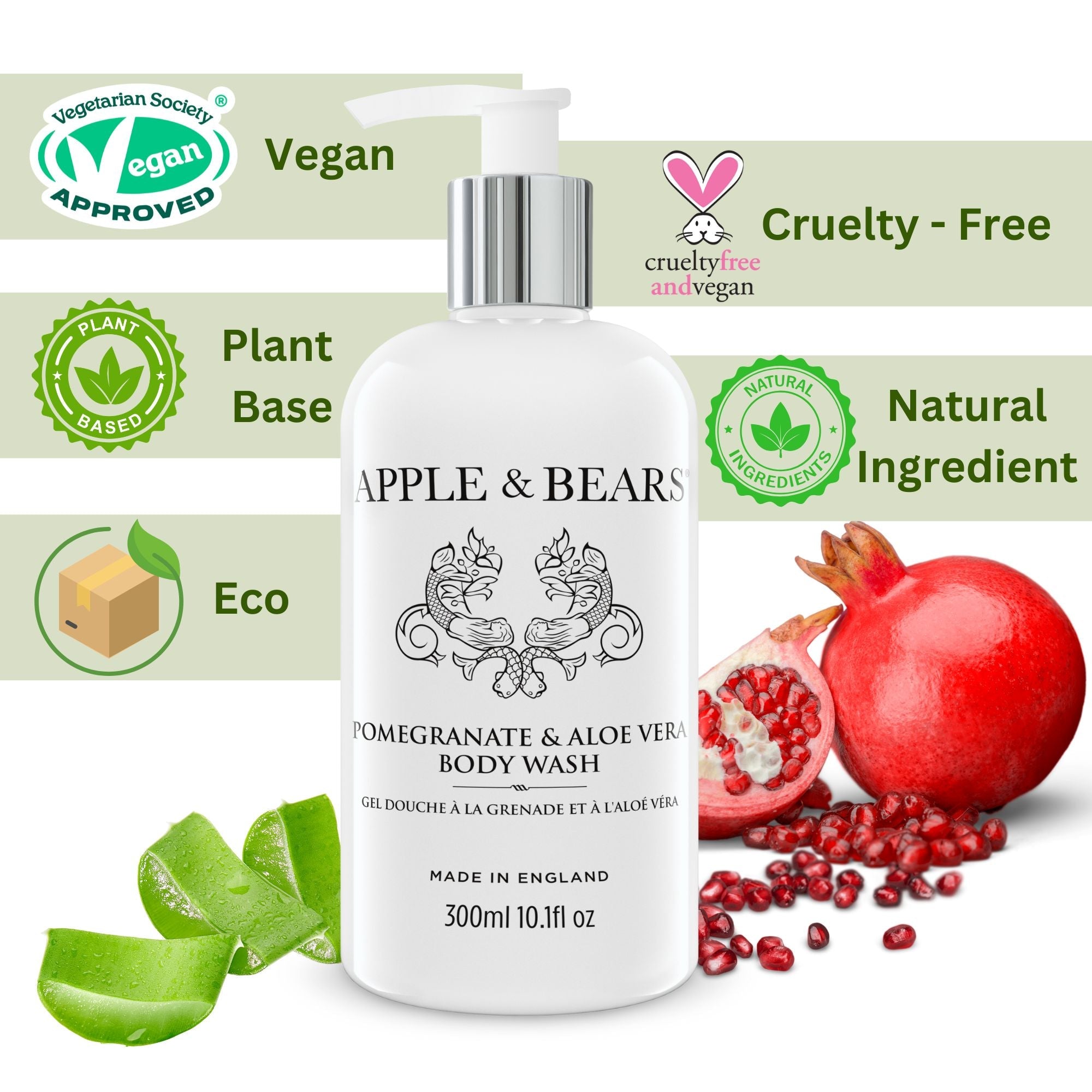 Pomegranate & Aloe Vera - Body Wash - 300ml/10.1 fl oz-2