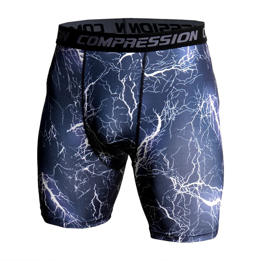 Men's Camouflage Muscle-Building Gym Shorts-0