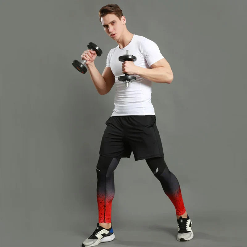Men's Quick-Dry Compression Running & Fitness Leggings-1