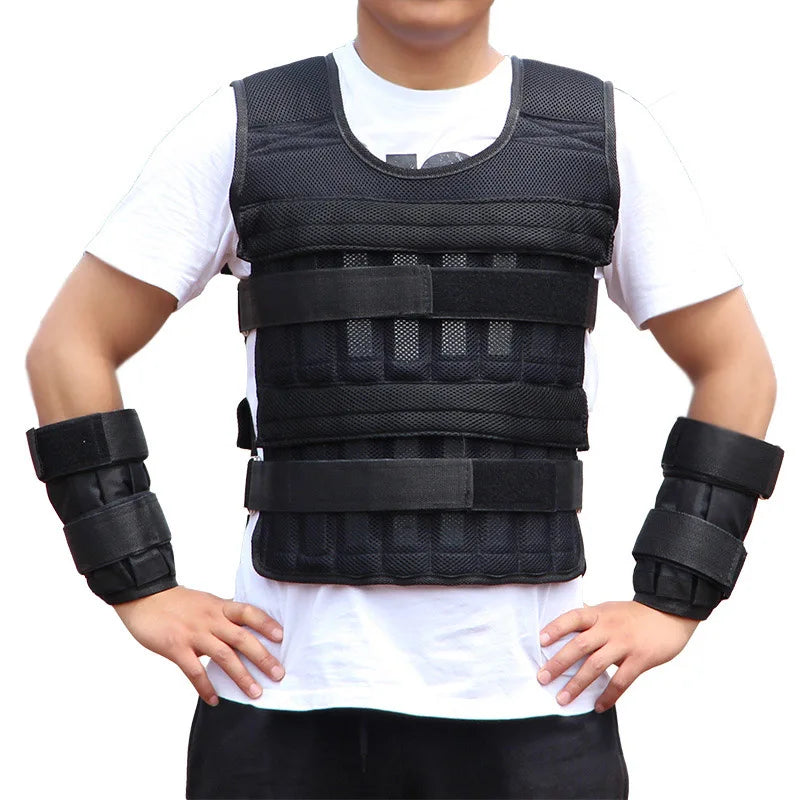 Adjustable Weighted Vest (Plates Not Included) Black-3