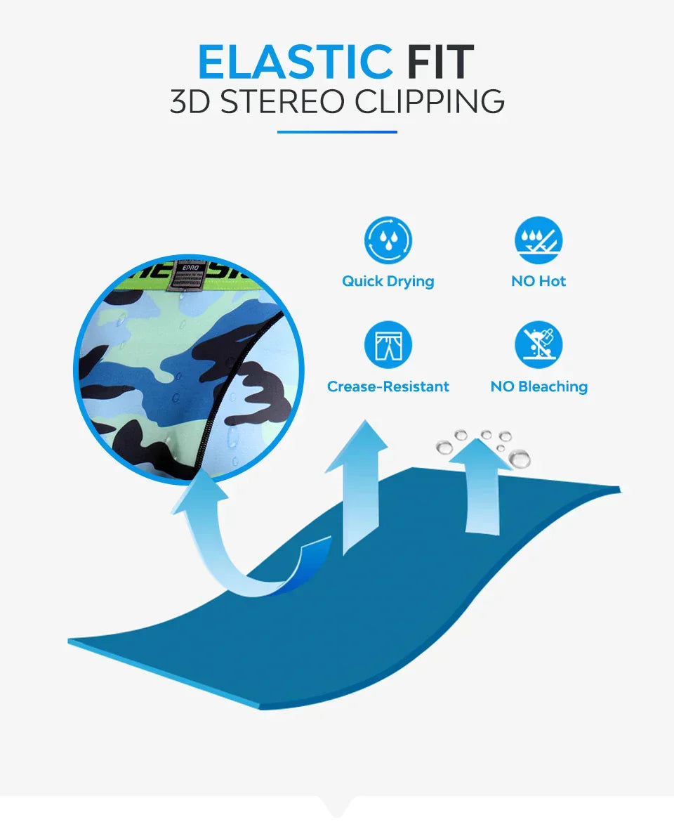 Men's Camouflage Muscle-Building Gym Shorts-1