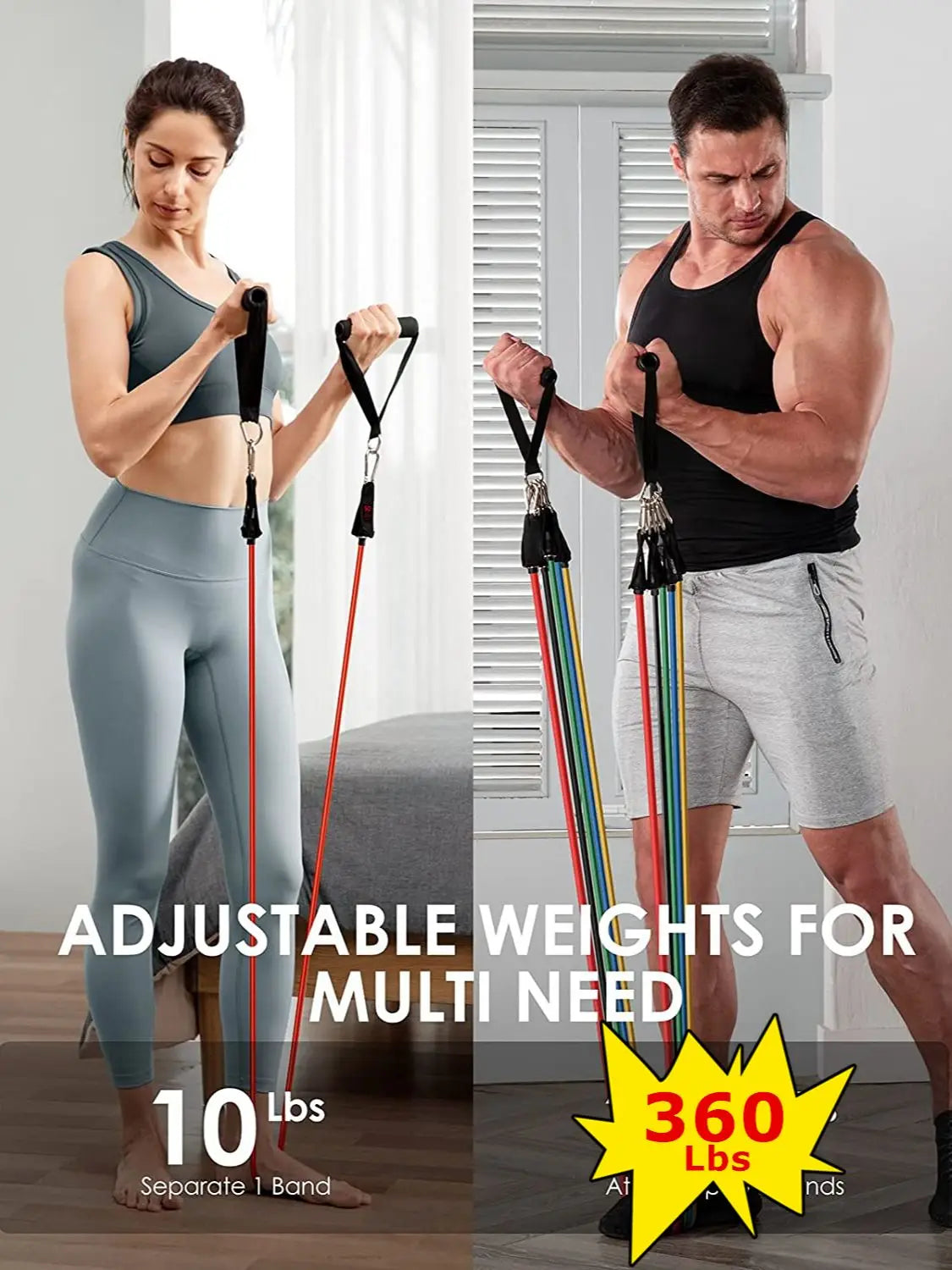 Resistance Bands for Yoga & Fitness Training-1