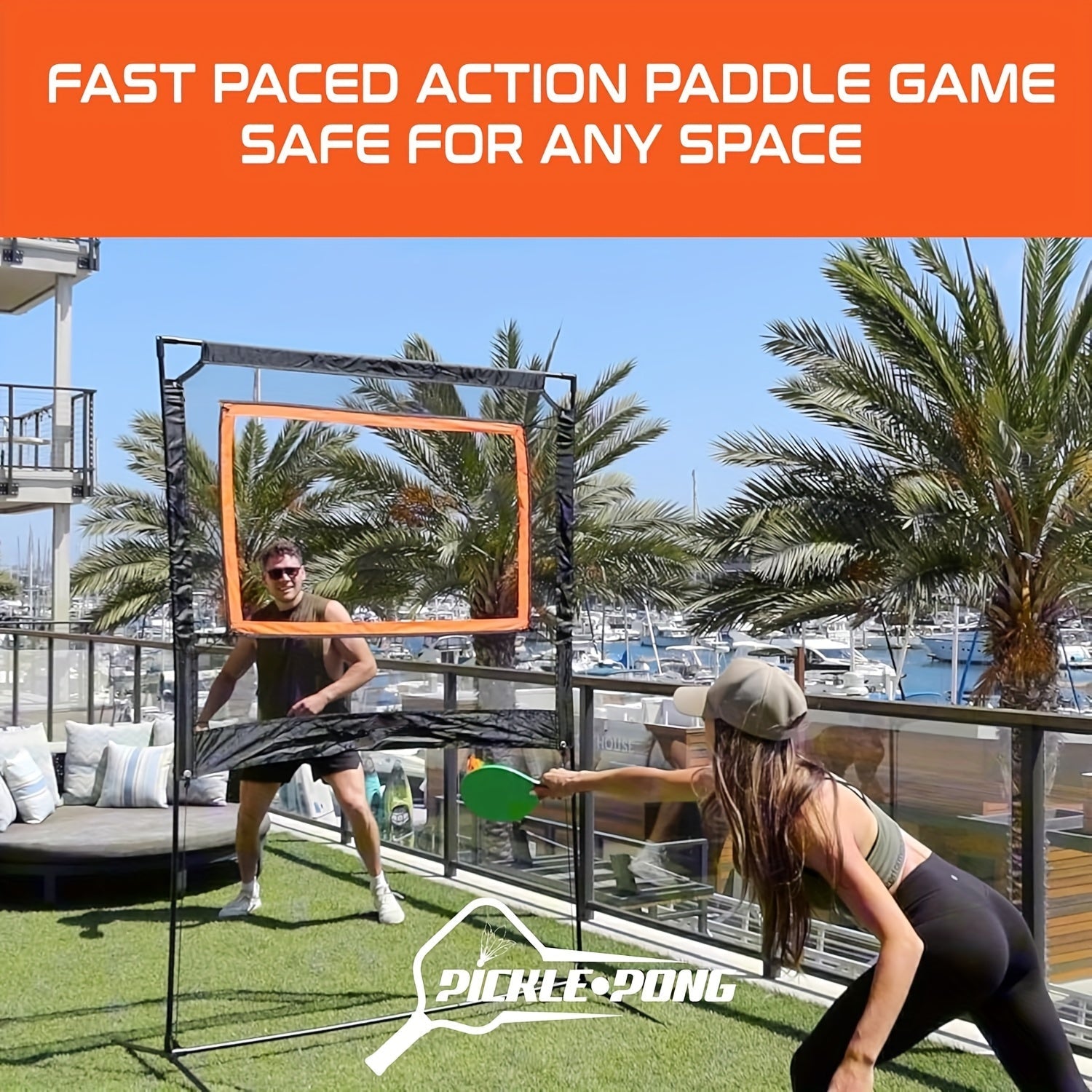 Paddle Game with Net for Indoor & Outdoor Play-2