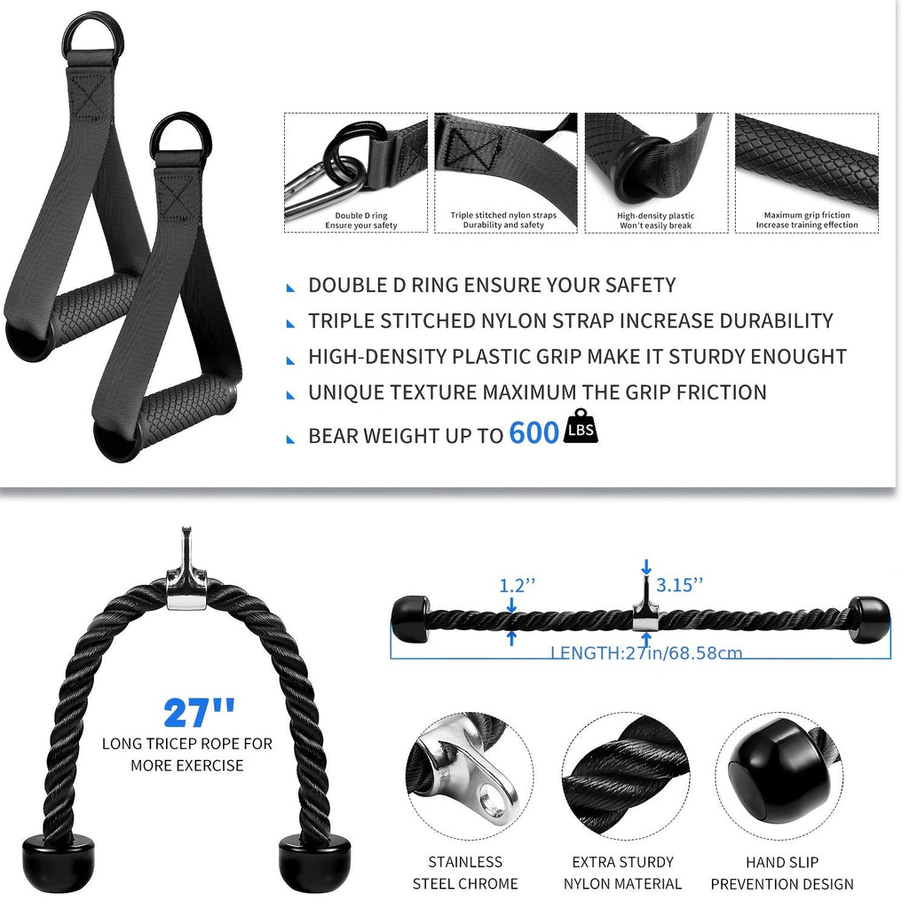 Iron Lat Pull-Down Attachment Set (6pcs)-2